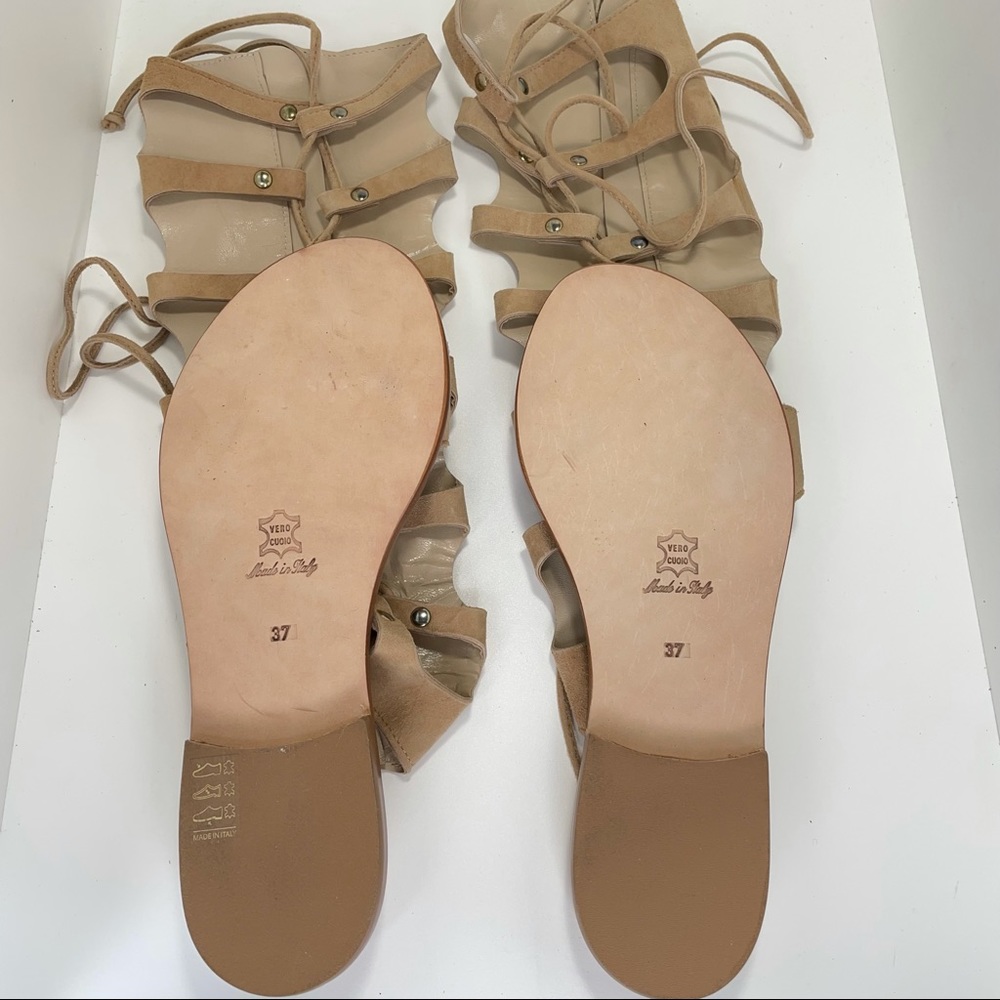 ❎SOLD Cornetti Gladiator Sandals Lace Up Leather Slides Italian Conca EU 37 - Picture 11 of 13